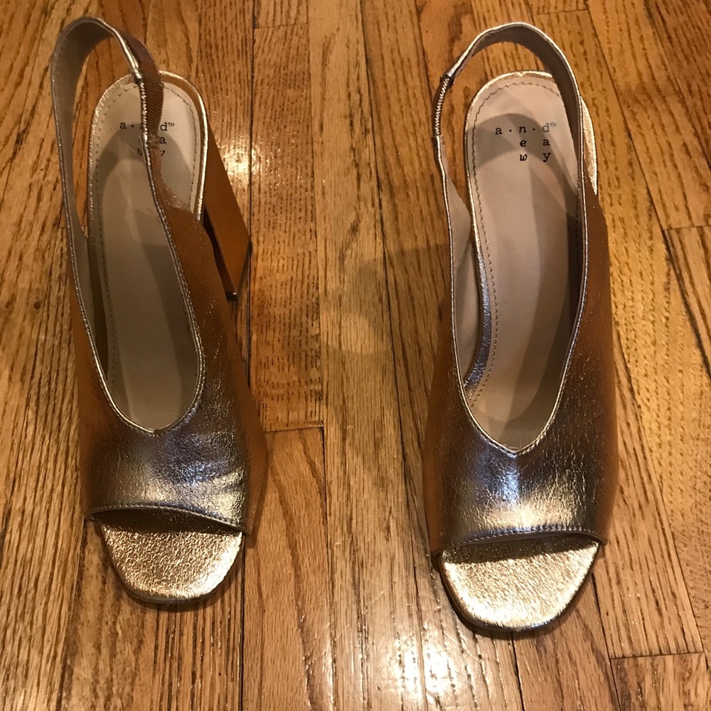 Sling back block heels